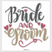 Bride en Groom Contour Sticker (Vel)