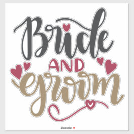 Bride en Groom Contour Sticker