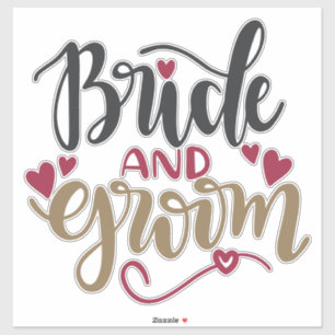 Bride en Groom Contour Sticker