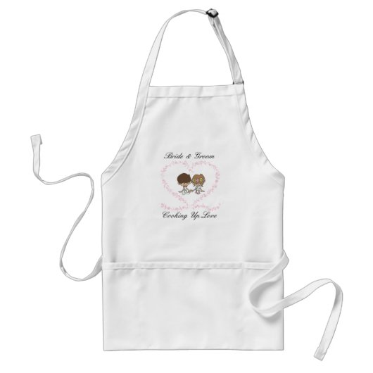 Bride en Groom-Cooking Up Love 1 Standaard Schort (Voorkant)
