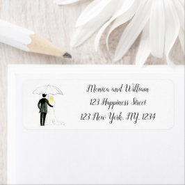 Bride en Groom Couple Elegant Classic Wedding Etiket