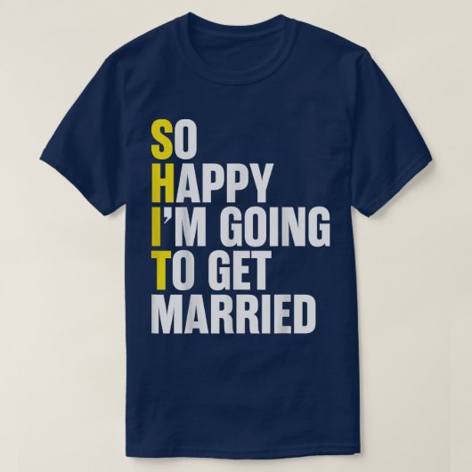 Bride en Groom Couples Funny Verloving Wedding M T-shirt (Design voorkant)