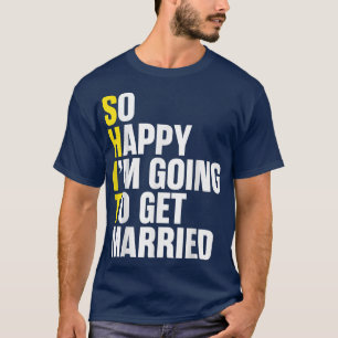 Bride en Groom Couples Funny Verloving Wedding M T-shirt