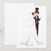 Bride en Groom Dancing Kaart (Voorkant / Achterkant)