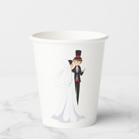 Bride en Groom Dancing Papieren Bekers (Voorkant)