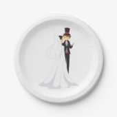 Bride en Groom Dancing Papieren Bordje (Voorkant)