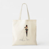 Bride en Groom Dancing Tote Bag (Achterkant)