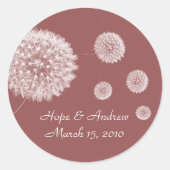 Bride en Groom Dandelion Sticker (Voorkant)