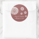 Bride en Groom Dandelion Sticker (Tas)