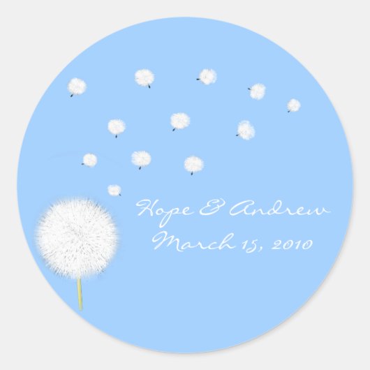 Bride en Groom Dandelion Sticker (Voorkant)
