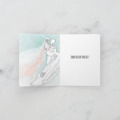 Bride en Groom Dank u Bedankkaart (Binnen)