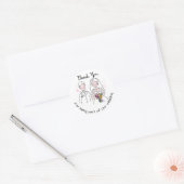 Bride en Groom Dank u Ronde Sticker (Envelop)