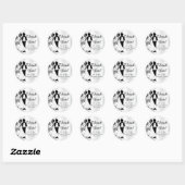 Bride en Groom Dank u Ronde Sticker (Vel)