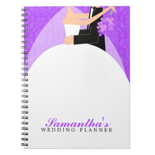 Bride en Groom de Planner van de Douane van de Wed Notitieboek