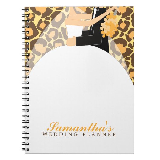 Bride en Groom de Planner van de Douane van de Wed Notitieboek (Voorkant)