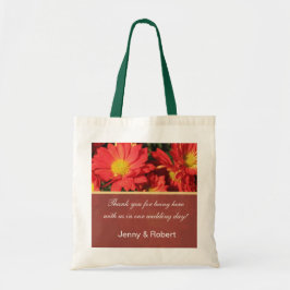Bride en groom die bruiloft bloeit bedankt je tas. tote bag