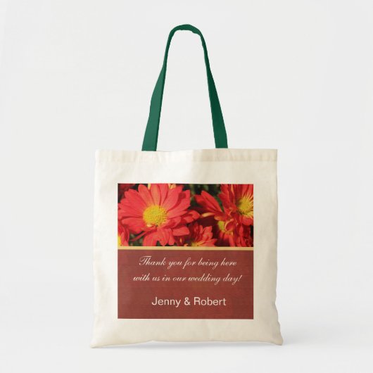 Bride en groom die bruiloft bloeit bedankt je tas. tote bag (Voorkant)