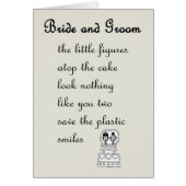 Bride en Groom - een grappig trouwgedicht (Voorkant)