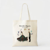 Bride en Groom Elegant Wedding Dance personalisere Tote Bag (Voorkant)