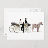 Bride en Groom en een bruiloft Briefkaart (Voorkant / Achterkant)