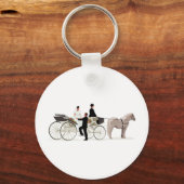 Bride en Groom en een bruiloft Sleutelhanger (Voorkant)