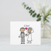 Bride- en Groom Exchange-berichten Briefkaart (Staand voorkant)