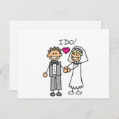 Bride- en Groom Exchange-berichten Briefkaart (Voorkant / Achterkant)