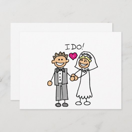 Bride- en Groom Exchange-berichten Briefkaart (Voorkant / Achterkant)