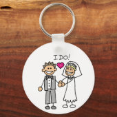 Bride- en Groom Exchange-berichten Sleutelhanger (Voorkant)