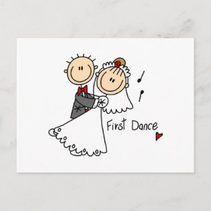 Bride en Groom First Dance T-shirts en geschenken Briefkaart
