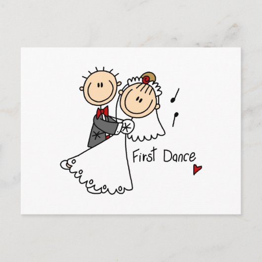 Bride en Groom First Dance T-shirts en geschenken Briefkaart (Voorkant)