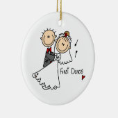 Bride en Groom First Dance T-shirts en geschenken Keramisch Ornament (Rechts)