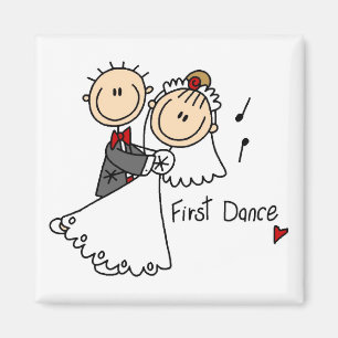 Bride en Groom First Dance T-shirts en geschenken Magneet
