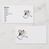 Bride en Groom First Dance T-shirts en geschenken Visitekaartje (Voorkant / Achterkant)
