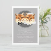 Bride en Groom Fox Threadding Aankondiging (Staand voorkant)