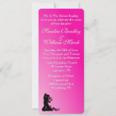 Bride en Groom Fuchsia Kaart (Voorkant)