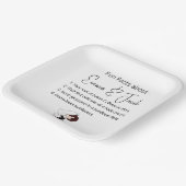 Bride en Groom Fun Facts Papieren Bordje (Gebogen)