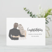 Bride en Groom Gefeliciteerd bruiloft (Staand voorkant)