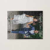 Bride en groom, gelukkig ooit daarna, douane legpuzzel (Horizontaal)