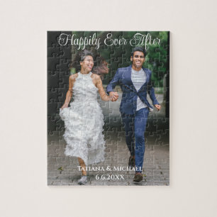 Bride en groom, gelukkig ooit daarna, douane legpuzzel