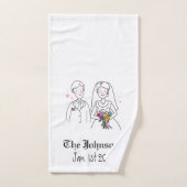 Bride en Groom gepersonaliseerd Bad Handdoek (Handdoek)