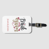 Bride en Groom gepersonaliseerd Bagagelabel (Voorkant (horizontaal))