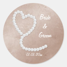 Bride en Groom gepersonaliseerde Stickers