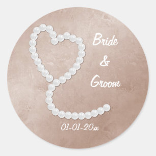 Bride en Groom gepersonaliseerde Stickers