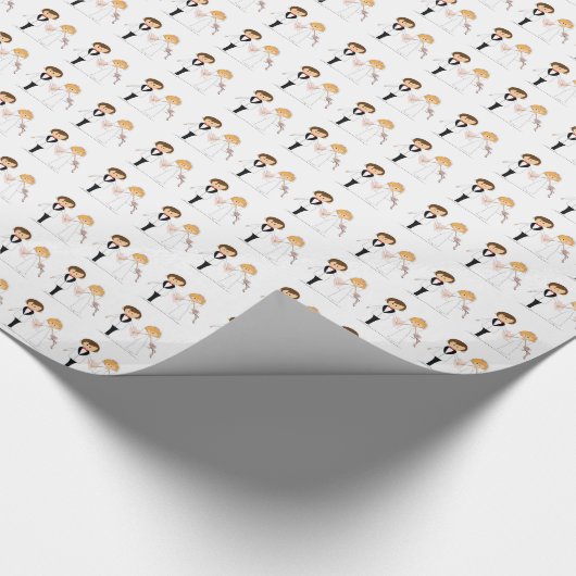 Bride- en Groom Gift Wrap Cadeaupapier (Hoek)