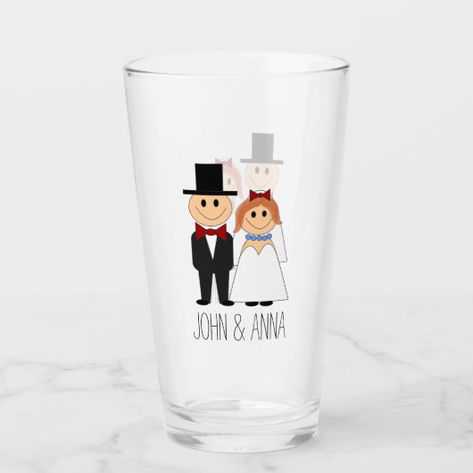 Bride en Groom Glas (Voorkant)