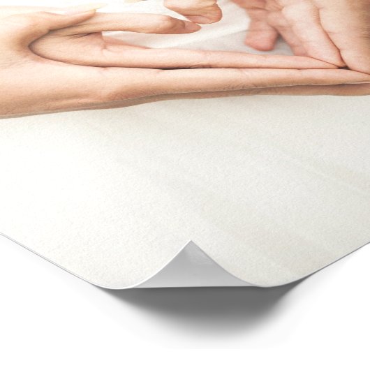 Bride en Groom Holding Hands Poster (Hoek)