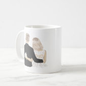 Bride en Groom Illustratie Coffee Mok (Voorkant links)