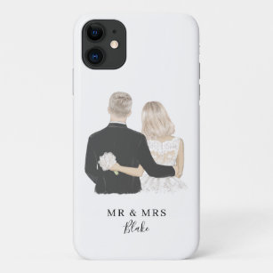 Bride en Groom Illustration Hoesje-Mate iPhone Cas Case-Mate iPhone Case