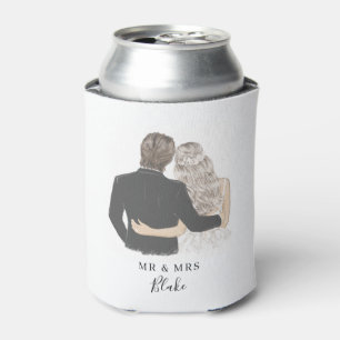 Bride en Groom Illustration Koelbox Blikjeskoeler